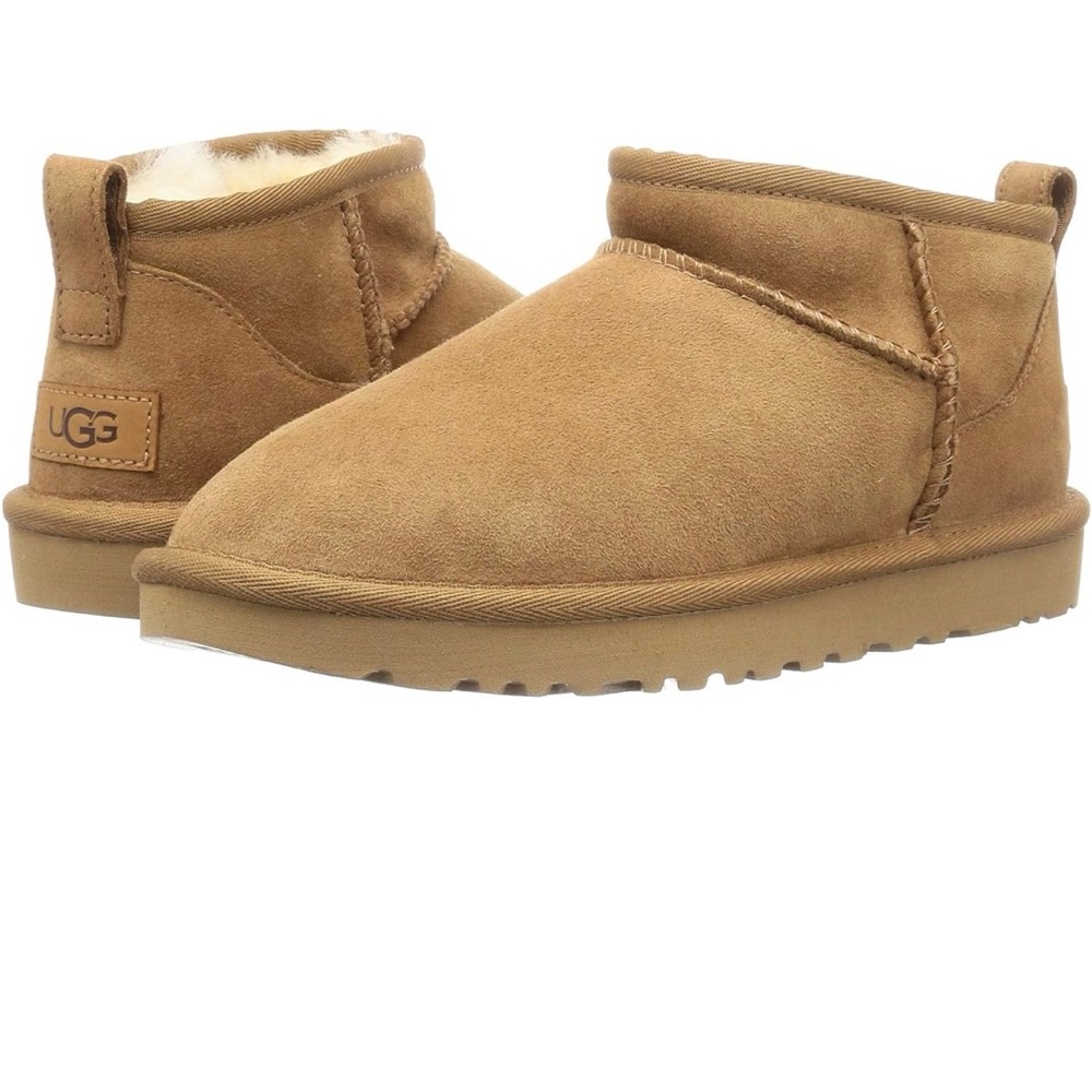 UGG Women's Classic Ultra Mini Ankle Boot, 6 - Chestnut (1116109) NIB
